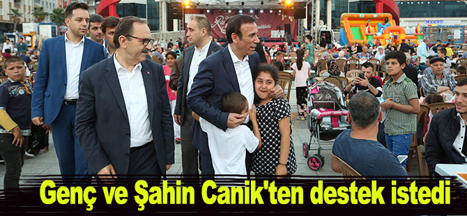 Genç ve Şahin Canik'ten destek istedi