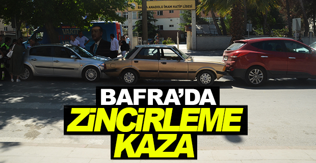 Bafra'da Zincirleme Trafik Kazası