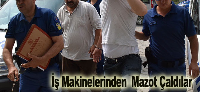 İş Makinelerinden  Mazot Çaldılar