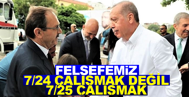 Başkan Şahin: “ Felsefemiz 7/25 Çalışmak