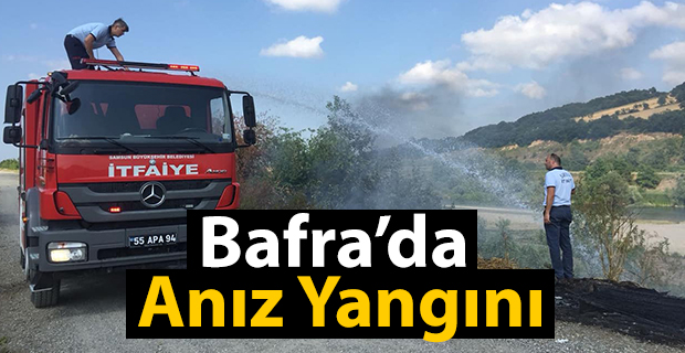 Bafra'da Anız Yangını