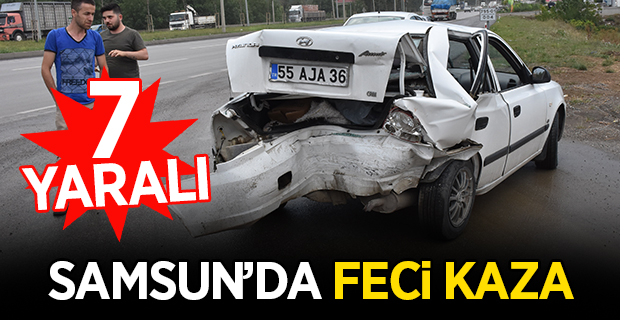 Samsun'da trafik kazaları: 7 yaralı