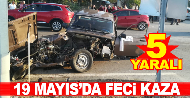 19 Mayıs'da Düğün Konvoyu Kaza Yaptı:5 Yaralı