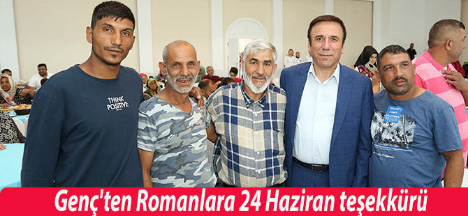 Genç'ten Romanlara 24 Haziran teşekkürü