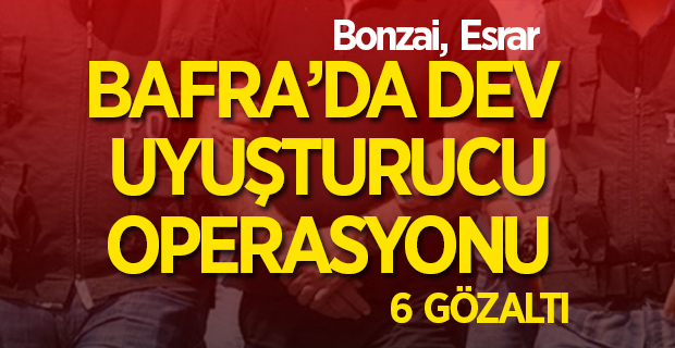 Bafra'da Dev Uyuşturucu Operasyonu:6 Gözaltı