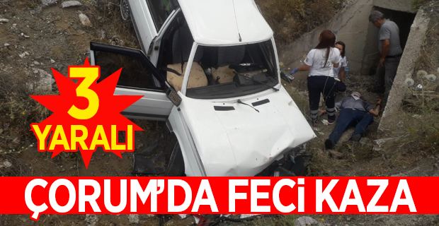 Çorum'da trafik kazası: 3 yaralı