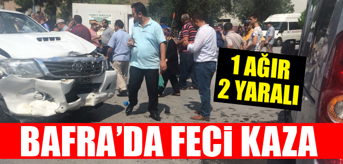 Bafra'da Feci Kaza 1 Ağır 2 Yaralı