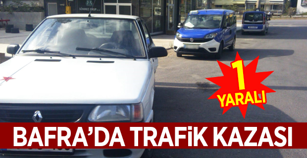 Bafra'da Trafik Kazası 1 Yaralı