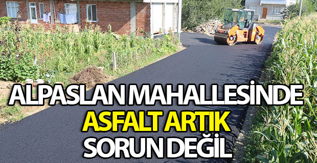 ALPASLAN MAHALLESİNDE ASFALT ARTIK SORUN DEĞİL