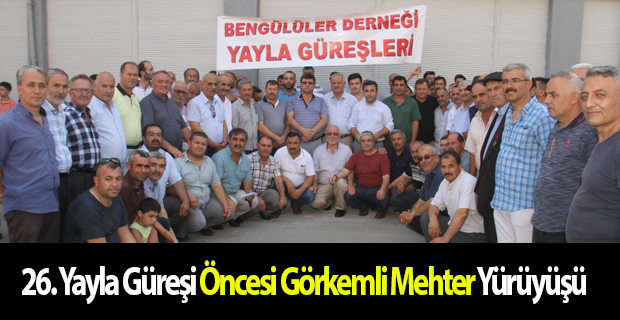 26. Yayla Güreşi Öncesi Görkemli Mehter Yürüyüşü.