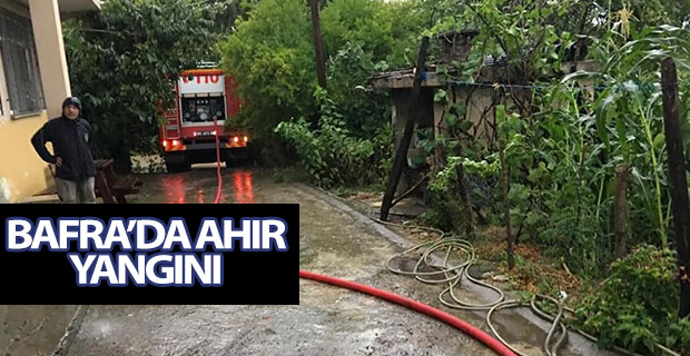 Bafra'da Ahır Yangını