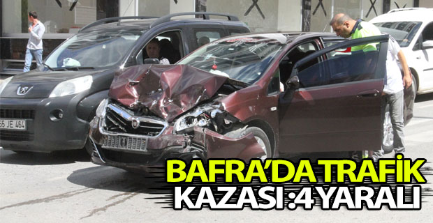 Bafra'da Trafik Kazası: 4 Yaralı