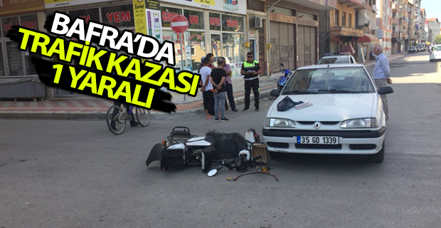 Bafra'da Trafik Kazası: 1 Yaralı