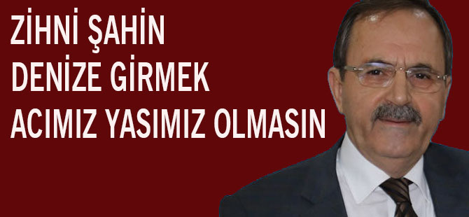 ZİHNİ ŞAHİN: DENİZE GİRMEK ACIMIZ YASIMIZ OLMASIN