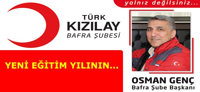 Türk Kızılay'ı Bafra Şube Başkanı Osman Genç