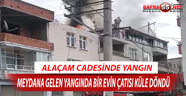 Alaçam Caddesinde Yangın !!!