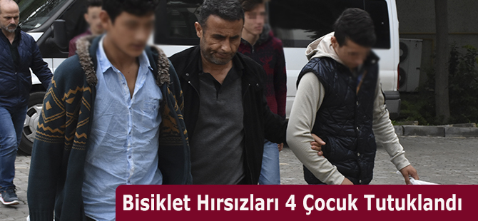 Bisiklet Hırsızları 4 Çocuk Tutuklandı