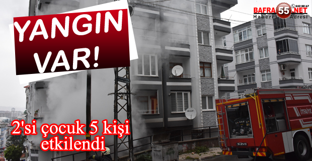 Samsun'da ev yangını