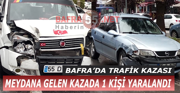 Bafra'da Trafik Kazası; 1 Yaralı