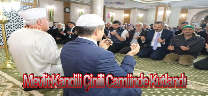 Bafra'da Mevlit kandili Çinili camiinde kutlandı