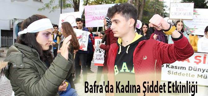 Bafra'da Kadına Şiddet Etkinliği