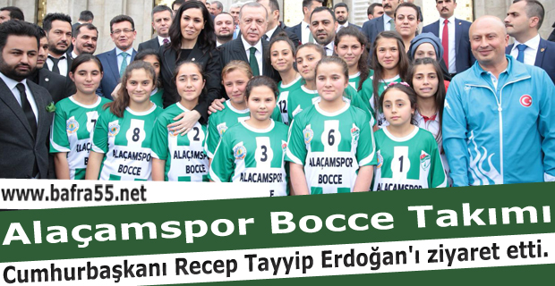 Alaçamlı küçük sporcular Cumhurbaşkanı Erdoğan'ı ziyaret etti