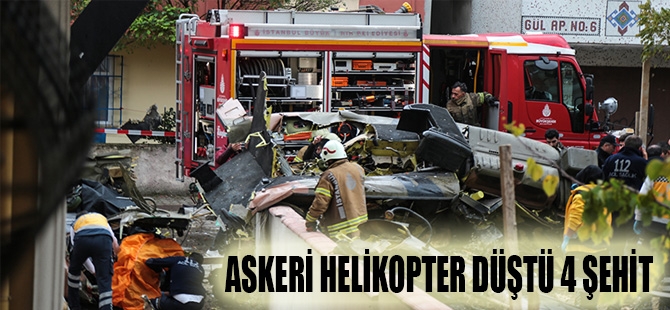 Askeri Helikopter Düştü 4 Şehit 1 Yaralı