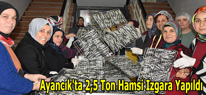 Ayancık'ta 2,5 Ton Hamsi Izgara Yapıldı