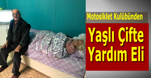 Motosiklet Kulübünden Yaşlı Çifte Yardım Eli