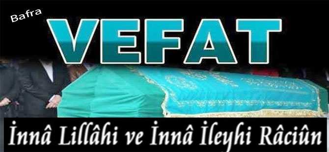 7 Ocak Bafra Vefat İlanları