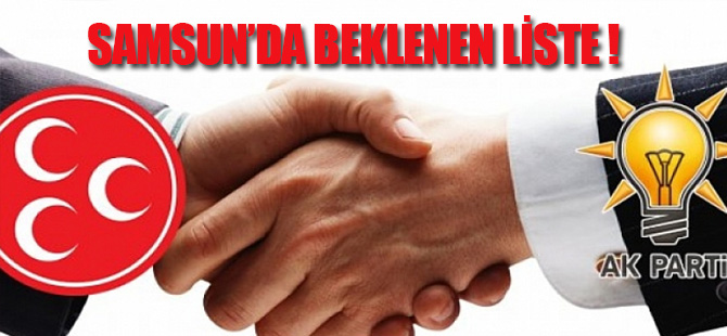 Samsun'da  Beklenen Aday İsimleri Belli Oldu!