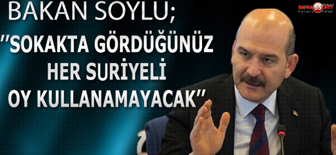 ’’SOKAKTA GÖRDÜĞÜNÜZ HER SURİYELİ OY KULLANAMAYACAK’’