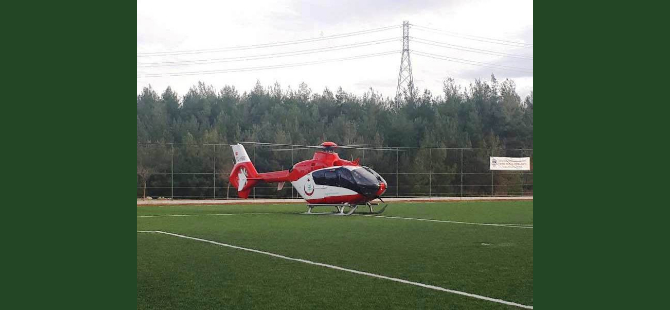 Ambülans Helikopter Eli Kesilen Vatandaşın İmdadına Yetişti