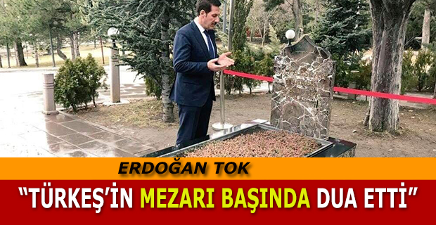 ERDOĞAN TOK TÜRKEŞ'İN MEZARINI ZİYARET ETTİ