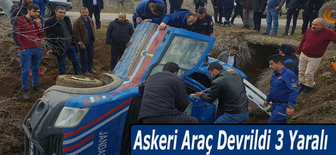 Askeri Araç Devrildi 3 Yaralı