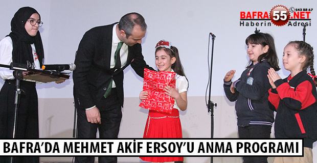 BAFRA’DA MEHMET AKİF ERSOY’U ANMA PROGRAMI