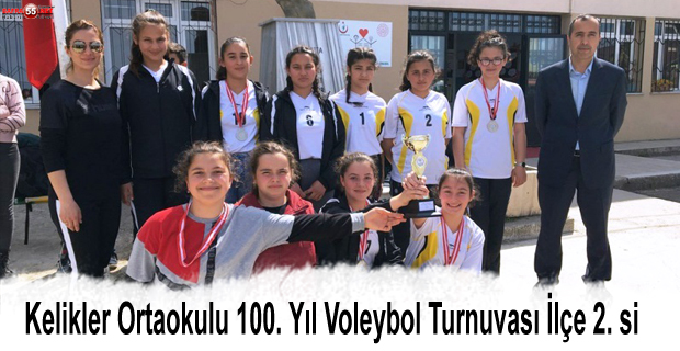 Kelikler Ortaokulu 100. Yıl Voleybol Turnuvası İlçe 2. si