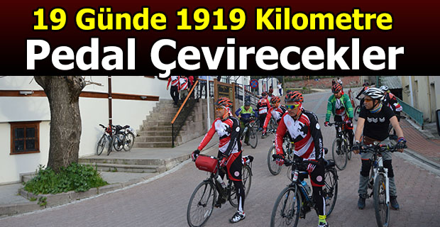 19 günde 1919 kilometre pedal çevirecekler