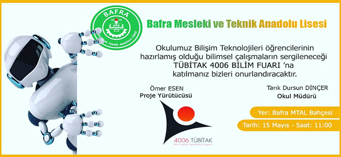 Bafra Mesleki Ve Teknik Anadolu Lisesinden "Robotik Kodlama" Temalı Bilim Fuarı