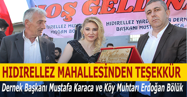 Hıdırellez Mahallesinden Teşekkür