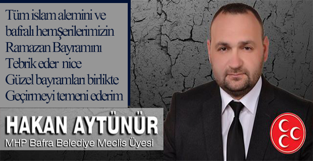 Bafra Harita Hakan Aytünür İyi Bayramlar Diler