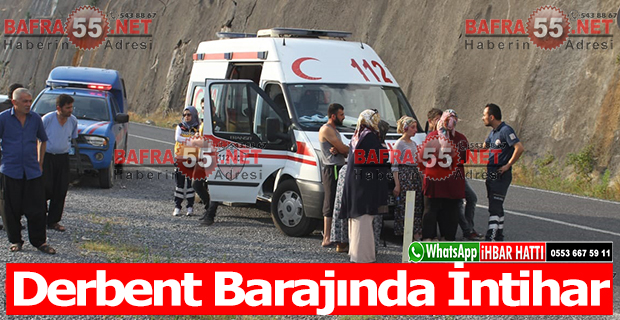 Derbent Barajında İntihar