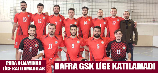 Bafra Belediye GSK Voleybol Takımı Lige Katılamadı