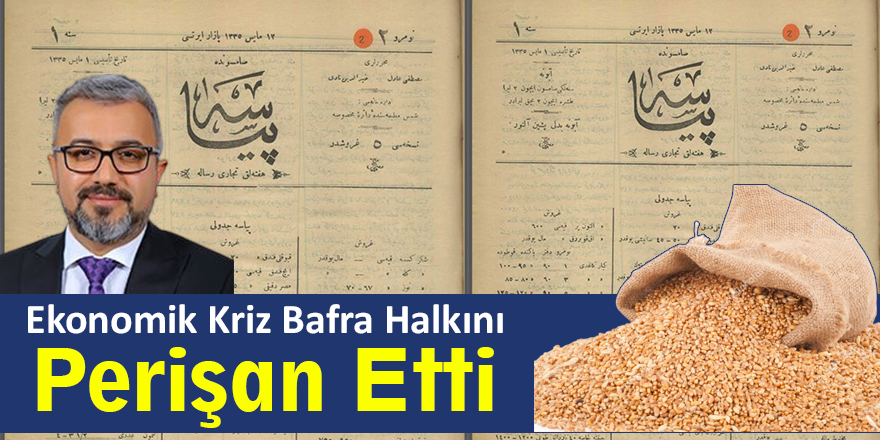 EKONOMİK KRİZ BAFRA HALKINI PERİŞAN ETTİ