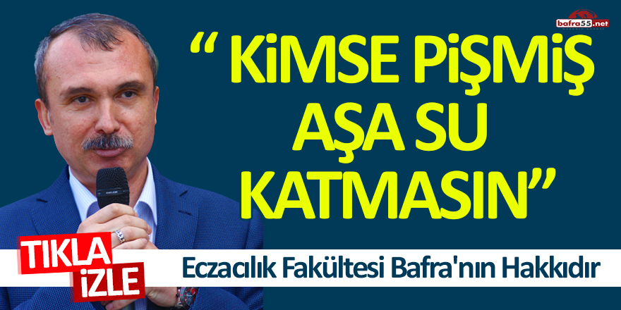 Milletvekili Kırcalı: Kimse Pişmiş Aşa Su Katmasın