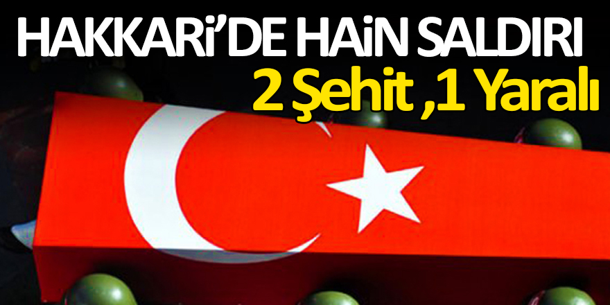 Hakkari'de Hain Saldırı 2 Asker Şehit, 1 Yaralı