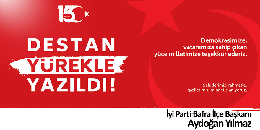 İYİ Partiden 15 Temmuz Basın Açıklaması