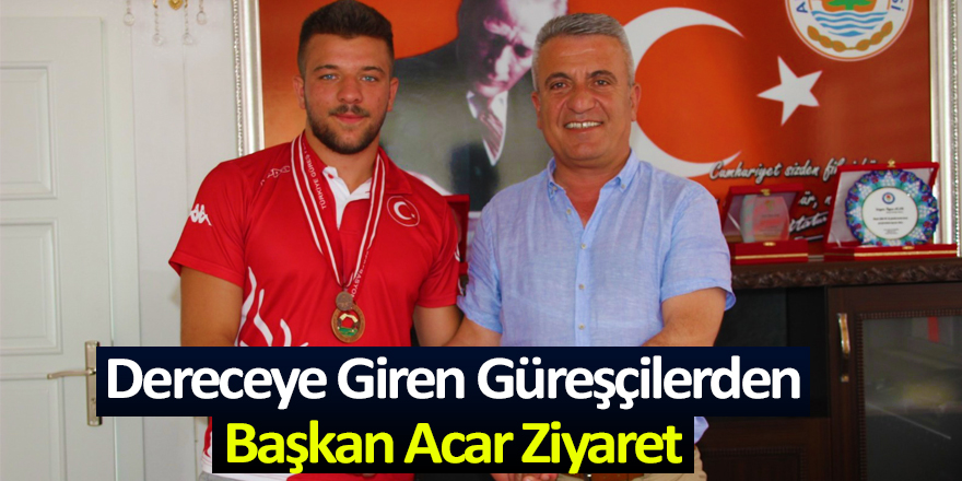 Dereceye Giren Güreşçilerden Başkan Acar Ziyaret