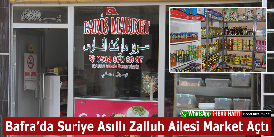 Bafra’da Suriye Asıllı Zalluh Ailesi Market Açtı!