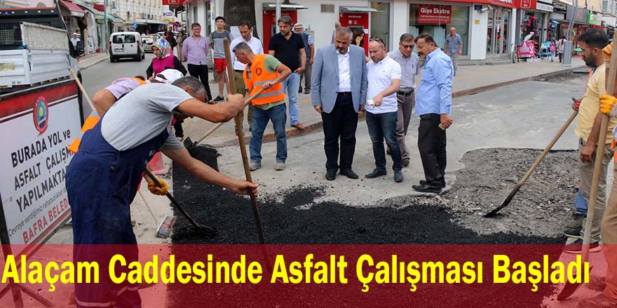 Alaçam Caddesinde Asfalt Çalışması Başladı